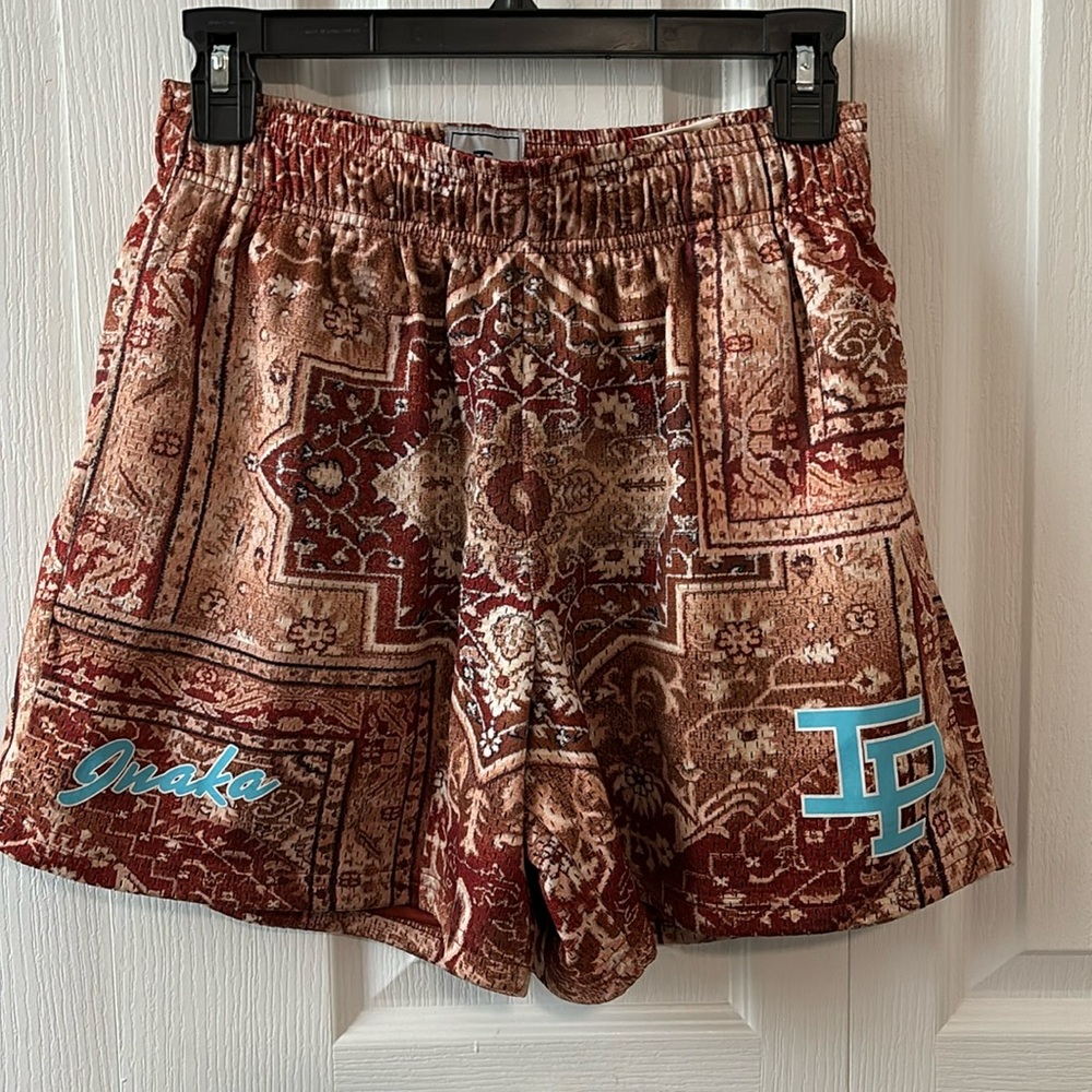 Inaka Mesh Shorts, Orange/white. multicolor.